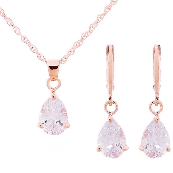 💙💎GRATEFUL💙MAKER💎👖 Jewelry - NEW!💙💎ROSE💗GOLD COLOR!💎💙NECKLACE EARRING SET!